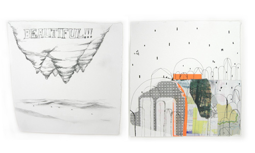 Christine Kesler's drawings from "I began building on a piece of land" Christine Kesler's drawings from "I began building on a piece of land"