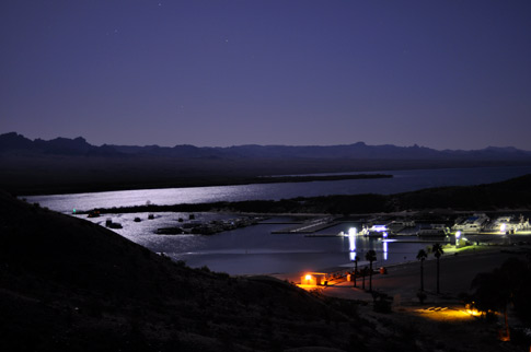 Camping at Cottonwood Cove, NV   Lake Mead in the background